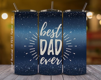 Dad Tumbler Wrap: Father's Day Sublimation Design (PNG Digital Download)