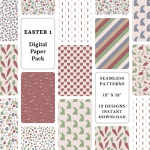 Easter Scrapbook Paper: Seamless Patterns (Digital Download)