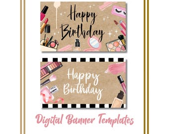 Banner Vorlage für Teenager Mädchen Geburtstag Gemalt Banner Mockup