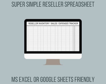 Inventory Spreadsheet Reseller Spreadsheet Poshmark Inventory eBay Spreadsheet Reseller Inventory Spreadsheet