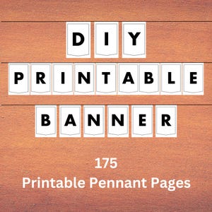 Fanions bannière imprimable bricolage : guirlande de fête personnalisée (téléchargement instantané)