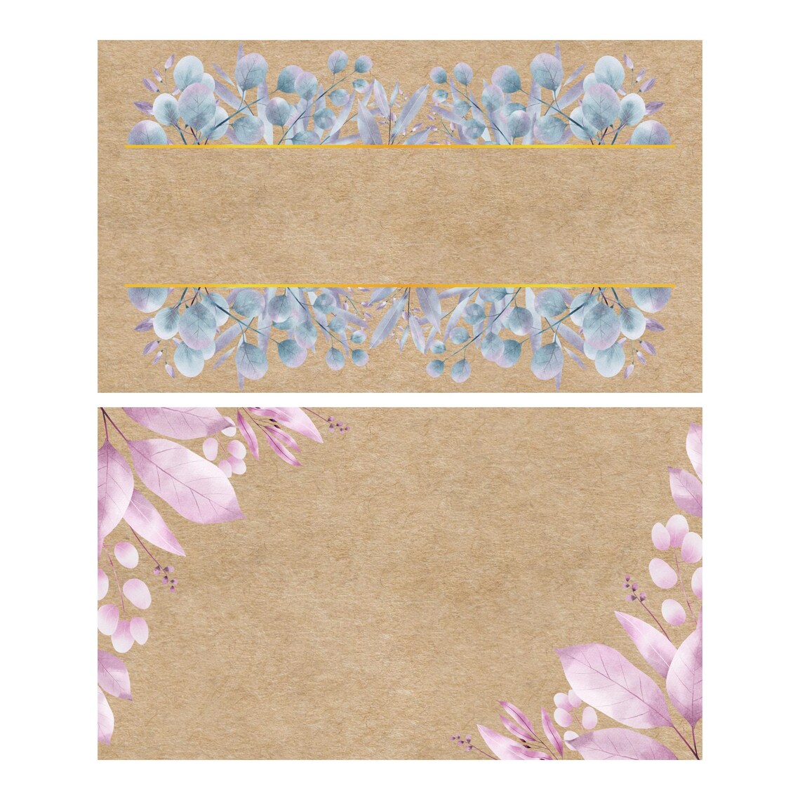 Banner Pdf File Floral Banner Template Bundle: Painted Paper Banners (PDF/JPG) - Etsy