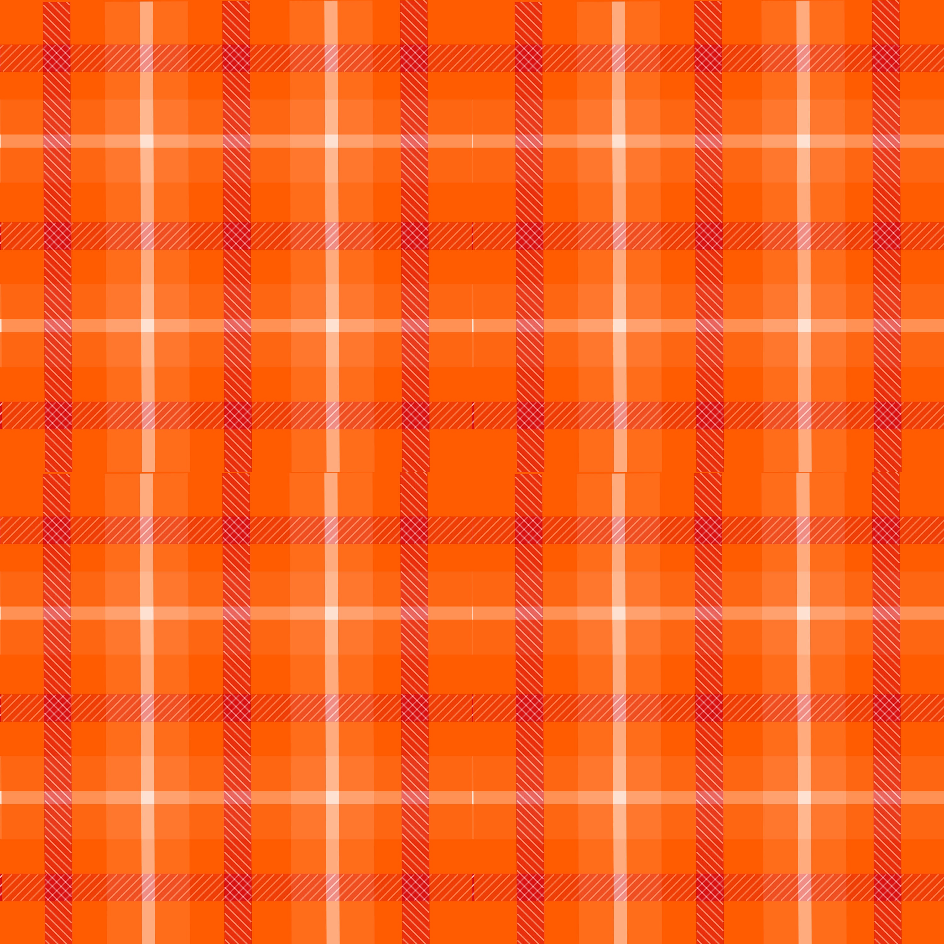 Orange Plaid Digital Paper Pack: Gingham Scrapbooking (digital Download ...