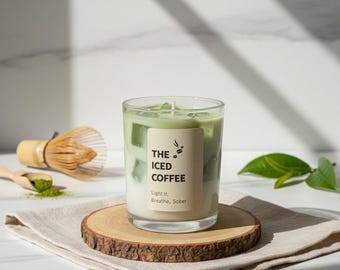 Iced Matcha Candle | Realistic Soy Wax Drink Candle