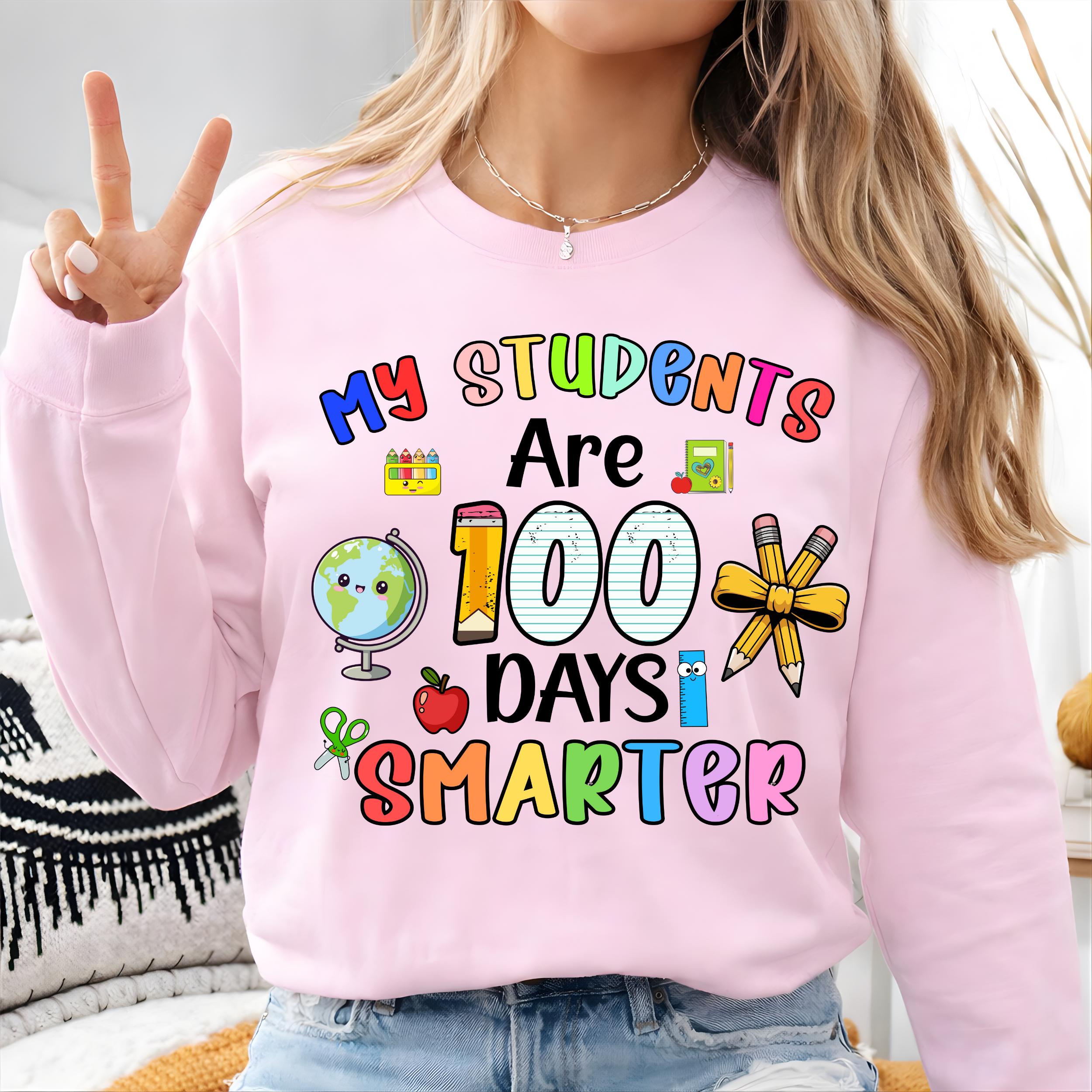 My Students Are 100 Days Smarter Png, Teacher 100th Day of School T ...