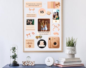 Matchbox Collage for Besties | Customizable Canva Template | Unique Printable Gift for Sister & Close Friends