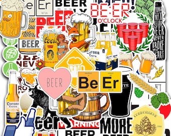 40 stücke Bier Aufkleber Pack Lustiges Craft Bar Decor Geschenk für Bierliebhaber