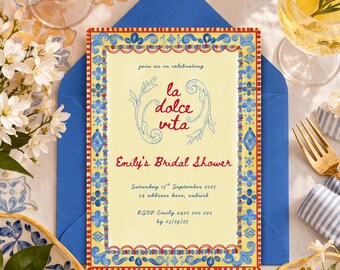 La Dolce Vita - Modèle d'invitation nuptiale modifiable