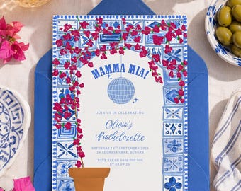Modèle d'invitation Mamma Mia - EVJF/Poules (téléchargement numérique)
