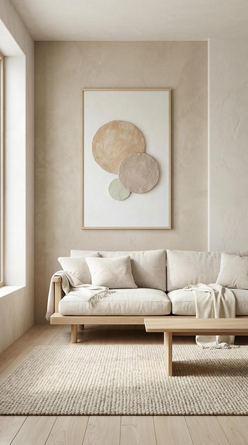 Japandi Wabi Sabi Wall Art Printable, Minimalist Neutral Abstract ...