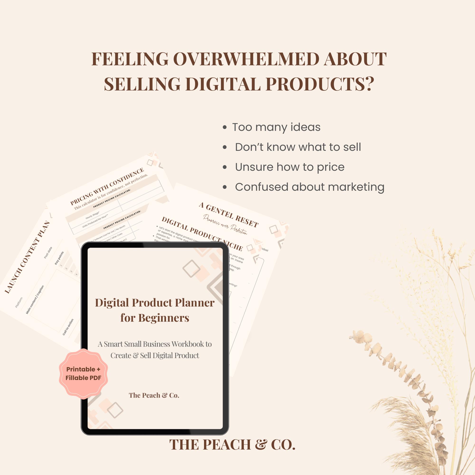 Digital Product Planner Workbook | Small Business, Etsy Seller Template ...