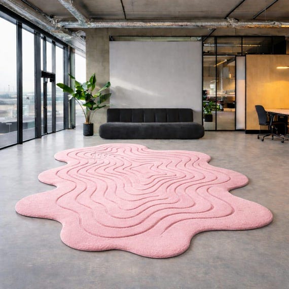 Creative Wool Area Rug | Handmade Carpet | Contemporary Decor