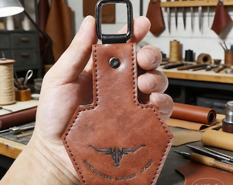 Clip magnético para sombrero personalizado con nombre inicial de cuero, accesorio de viaje para bolso de mejor amiga, regalo de cumpleaños y amistad para ella.