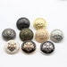 6Pcs Metal Lion Crown Buttons Bronze/Gun Black/Gold/Silver Shank 15-25mm for Suits Blazers Coats 