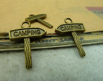 20pcs 17x21mm The Guidepost Antique Bronze Retro Pendant Charm For Jewelry Bracelet Necklace Charms Pendants C3670