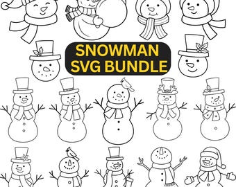 Snowman SVG Bundle, Cozy Winter Season PNG (Digital Download)