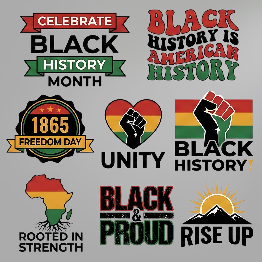 Black History Month PNG Bundle, Juneteenth Sublimation Designs (digital ...
