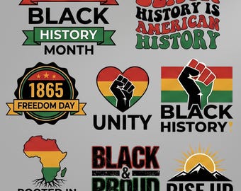 Black History Month PNG Bundle, Juneteenth Sublimation Designs (Digital Download)