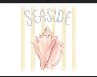 Seaside Shell PNG – Hand Drawn Coastal Clipart (Digital Download)