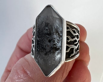 Tibetan Quartz Branch Ring size 9