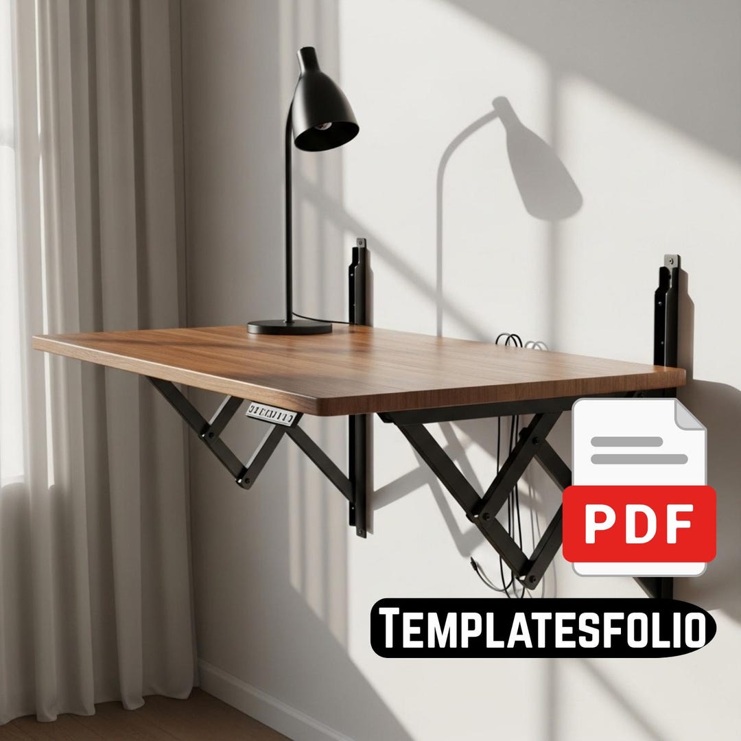 Adjustable Wall-mounted Standing Desk PDF Plans – Space-saving ...