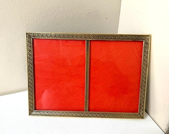 Marco metálico doble vintage (14,5 cm x 10,5 cm)