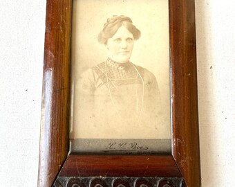 Marco de madera antiguo (15 cm x 9 cm)