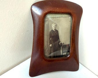 Art Nouveau antique Mahogany Wood Frame (14.5cm x 10m)