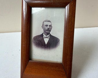 Marco de madera antiguo (14,5 cm x 9 cm)