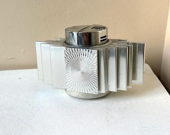 Encendedor de mesa japonés modernista vintage SAROME, brutalista, de la era espacial