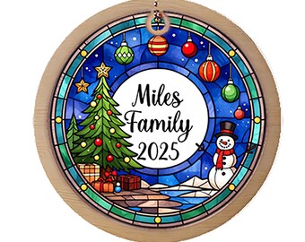 15 adornos navideños variados: 3 con efecto vitral + 12 estrellas de madera (1 o 2 personalizadas)