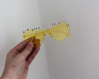 Bad Bunny 2026 Heart Sunglasses - DeBÍ TiRAR Más FOToS Tour London
