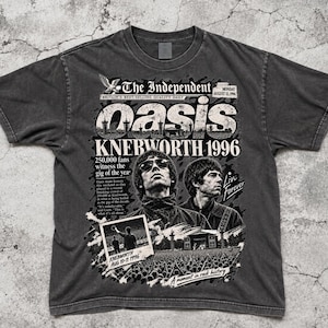 Oasis KNEBWORTH 1996 ノエルTシャツ ダークグレー L Oasis Knebworth T Shirt - Etsy