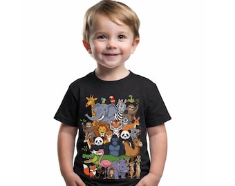 Safari Animals Kids Shirt, Toddler Animal Tee, Kids Animal Sweatshirt, Youth Animal Shirt, Baby Bodysuit, Cute Zoo Animals Shirt