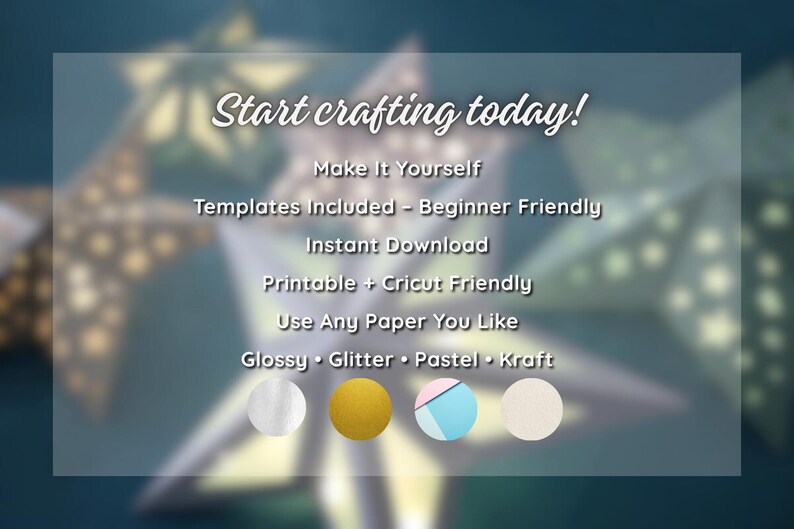 Christmas 3D Paper Star Template • Printable Pdf, Svg, Dxf • DIY Kids ...