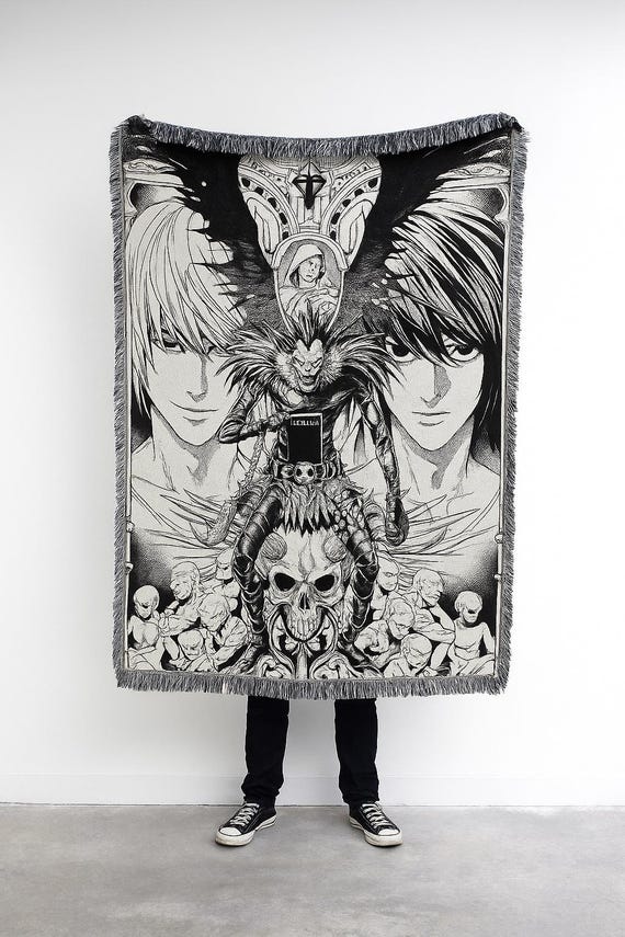 Death Note Anime | Black Ivory Tapestry Throw - Etsy