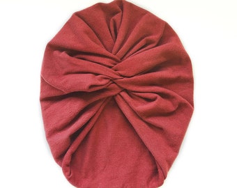 Cinnamon Red CLASSIC Turban Hat | Turban Women | Baby Turban | Womens Turban | Alopecia Hat | Chemo Headwear | Turban | Head Wrap