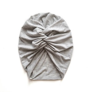 Heather Grey CLASSIC Turban Hat | Turban Women | Baby Turban | Womens Turban | Alopecia Hat | Chemo Headwear | Turban | Head Wrap