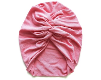 Flamingo Pink CLASSIC Turban Hat | Women Turban | Baby Turban Women | Alopecia Hat | Chemotherapy Headwear Hat | Head Wrap | Turban