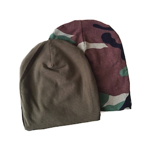 Slouchy Camo Beanie |  Kids Beanie Hat | Adult Slouchy Beanie | Baby Boys Beanie | Men&#39;s Beanie | Womens Beanie | Chemo Headwear