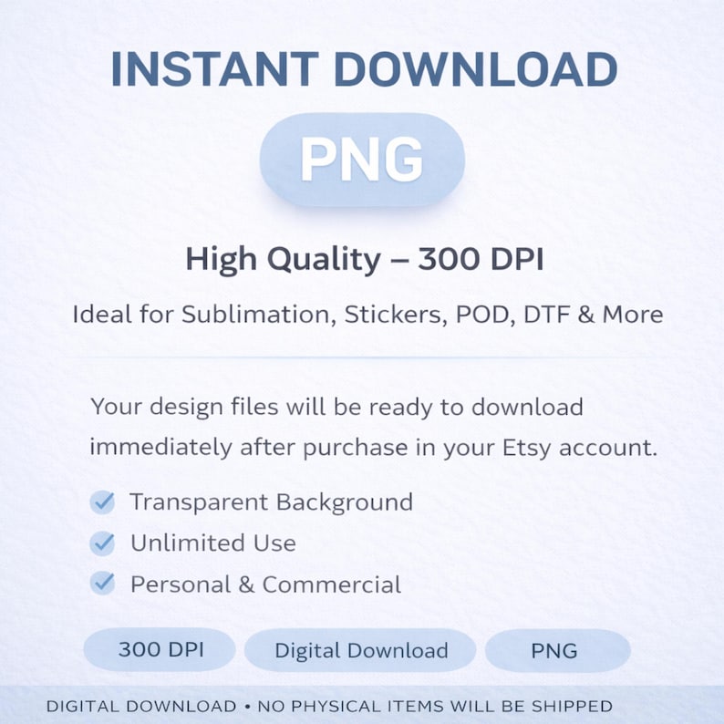 Puede incluir: Gr&aacute;fico de descarga digital con el texto "DESCARGA INSTANT&Aacute;NEA" y un bot&oacute;n "PNG". La imagen destaca la alta calidad a 300 DPI, fondo transparente, uso ilimitado y uso personal y comercial.