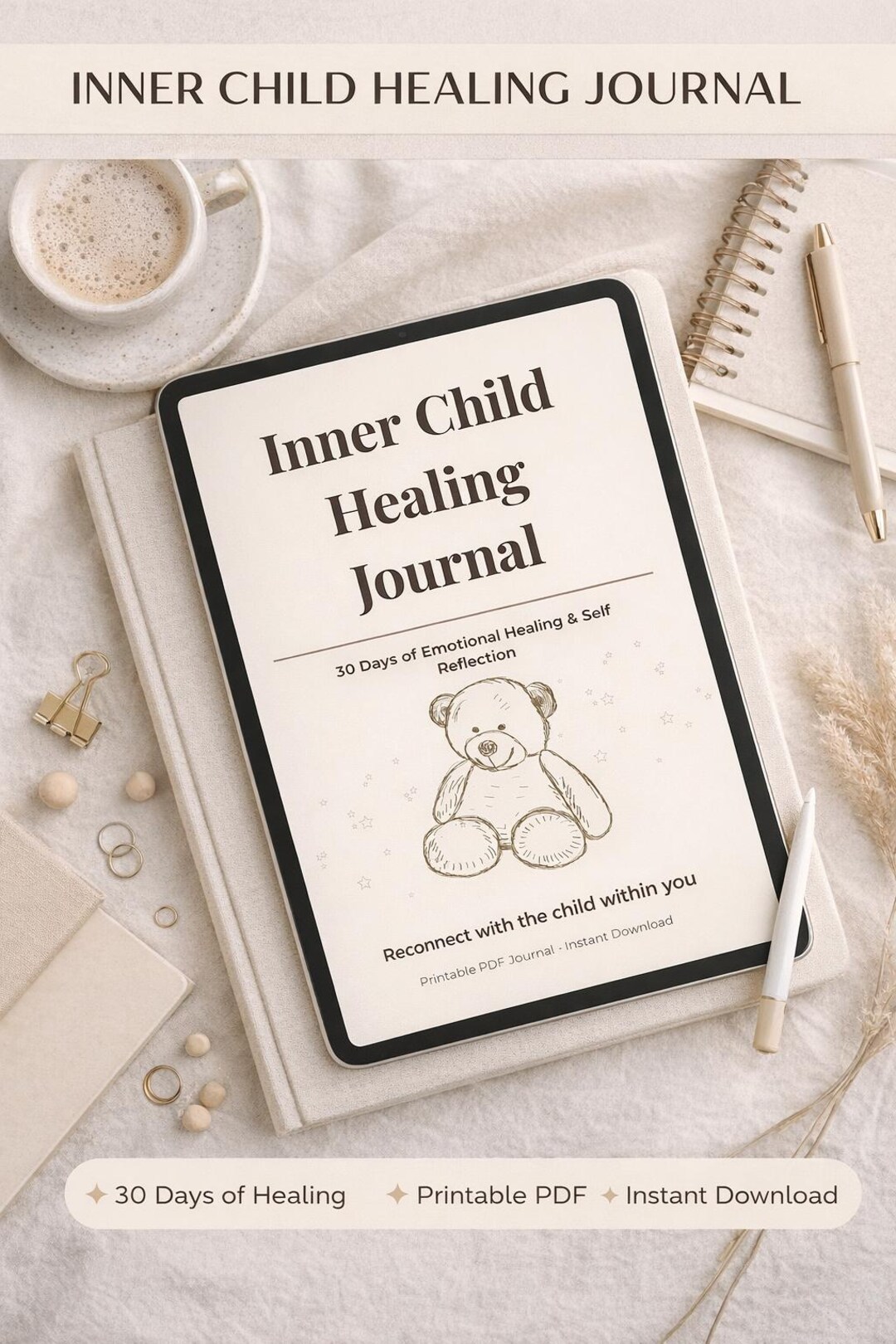 30 Day Inner Child Healing Journal Printable PDF | Self Love & Shadow ...