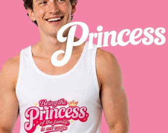 Y2K Princess Graphic Tank Top, Coquette Muscle Shirt, Gay Pride Apparel