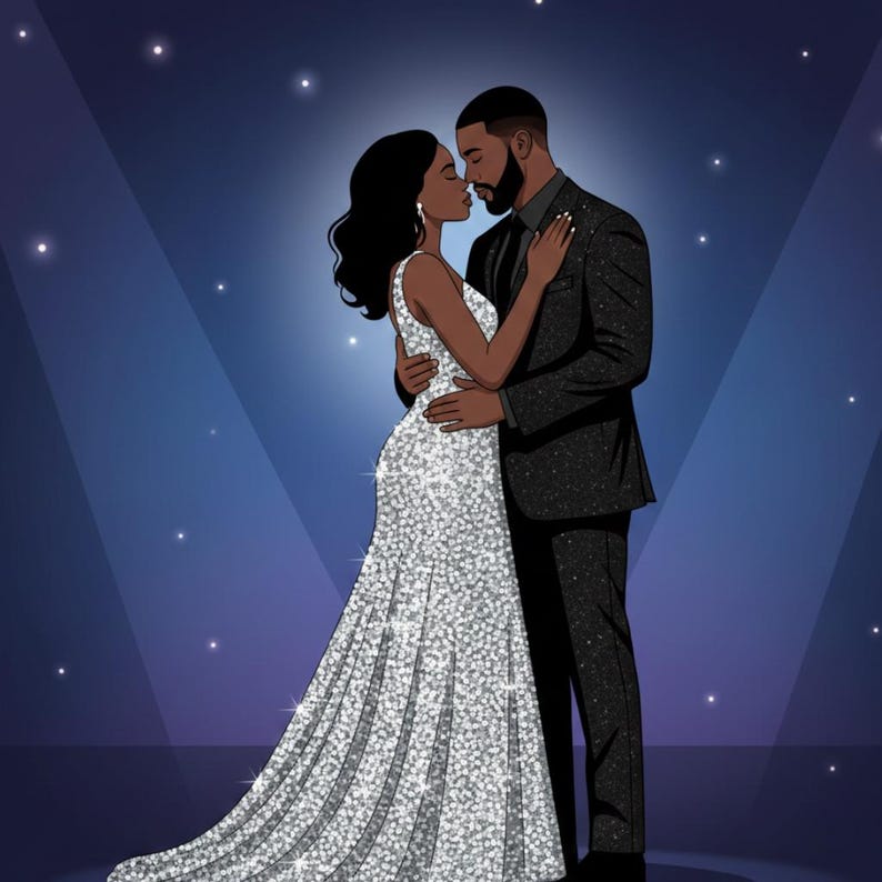 Black Love Valentine Clipart | African American Couple PNG Bundle ...