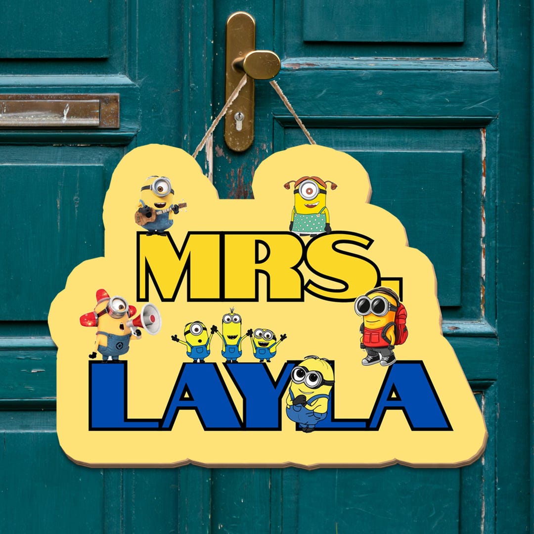Personalized Minions Teacher Sign – Classroom Door Decor - Etsy