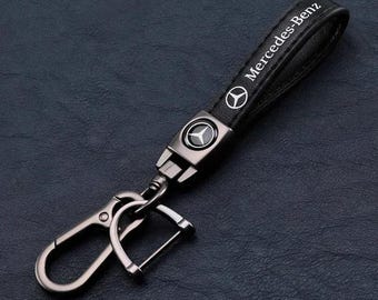 Leather Keychain for Mercedes Benz – Premium Car Key Holder