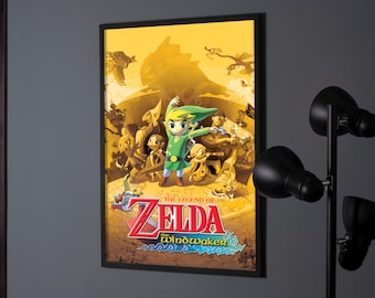 ゼルダの伝説 夢幻の砂時計 18 x 24 インチ ビデオゲーム ポスター