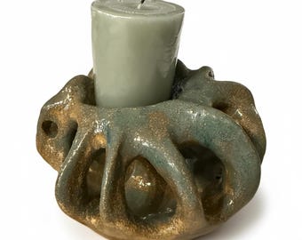 Handmade Ceramic Candle Holder – Modern Art Decor