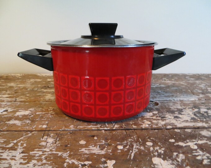 Modern Enamel Silit Pot Vintage Cookware Red Silit West Germany
