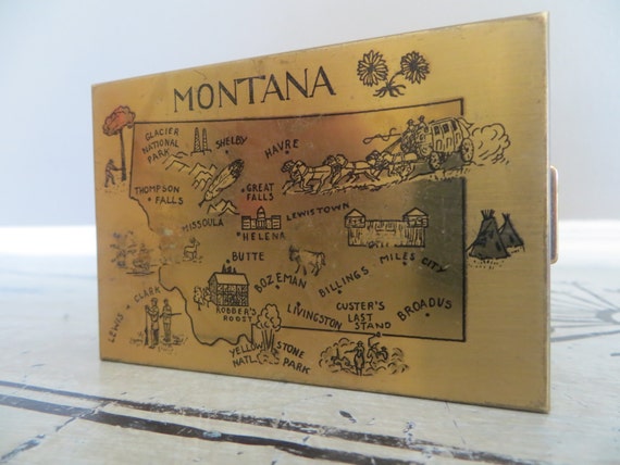 Vintage Montana Compact Makeup Compact Blush Compa